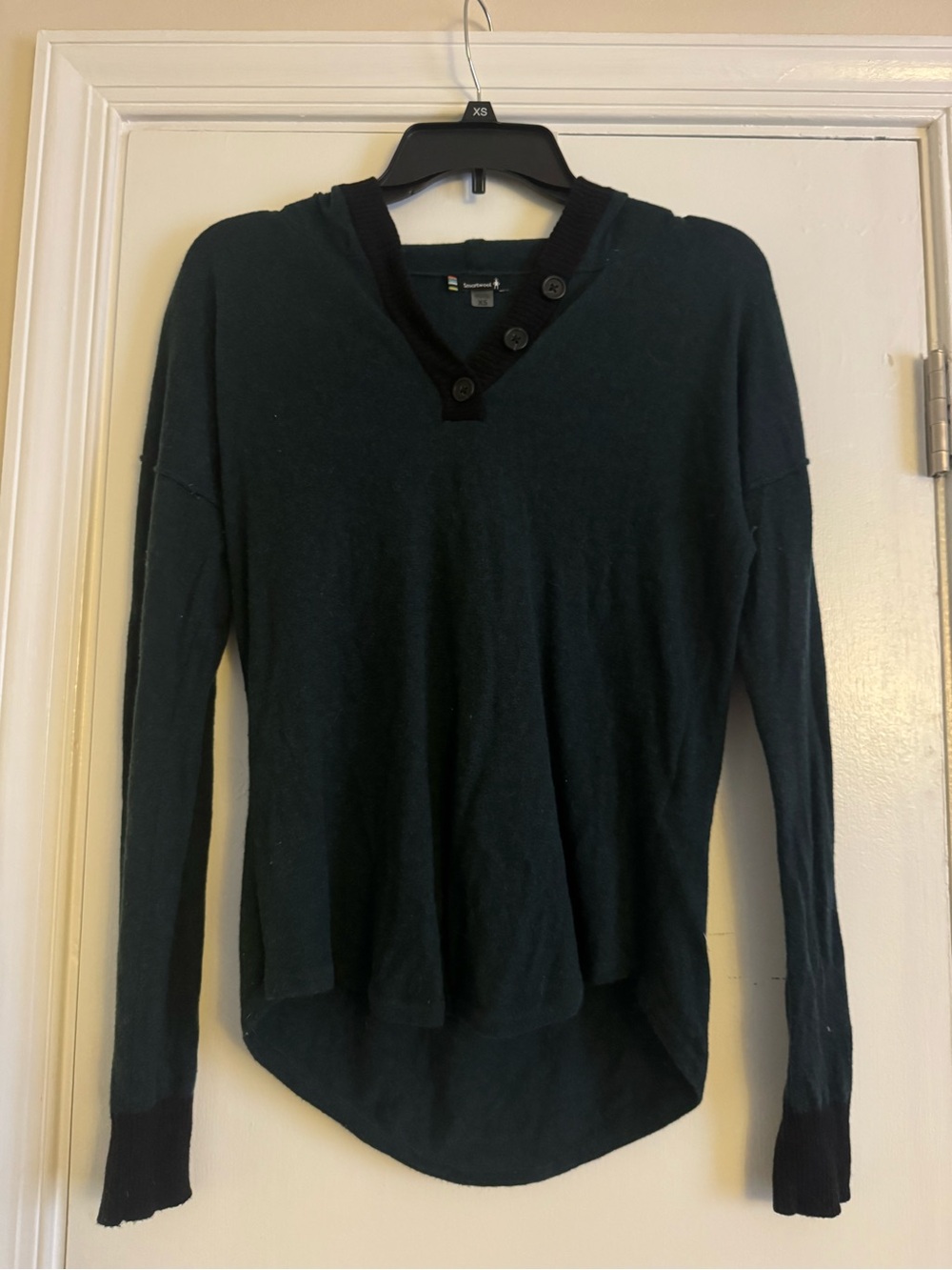 Smartwool Women's Dark Green Button-Accent Pullover Sweater